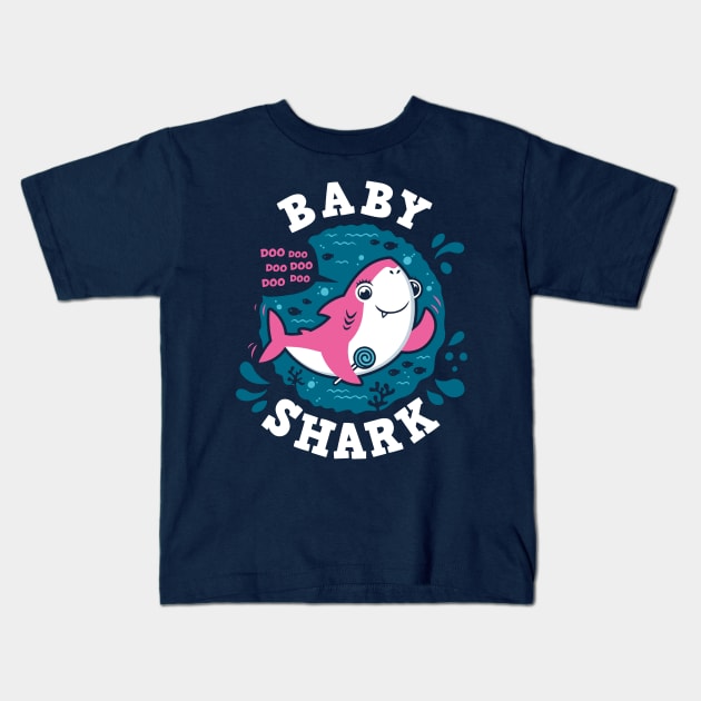 Baby Shark Girl Kids T-Shirt by Olipop